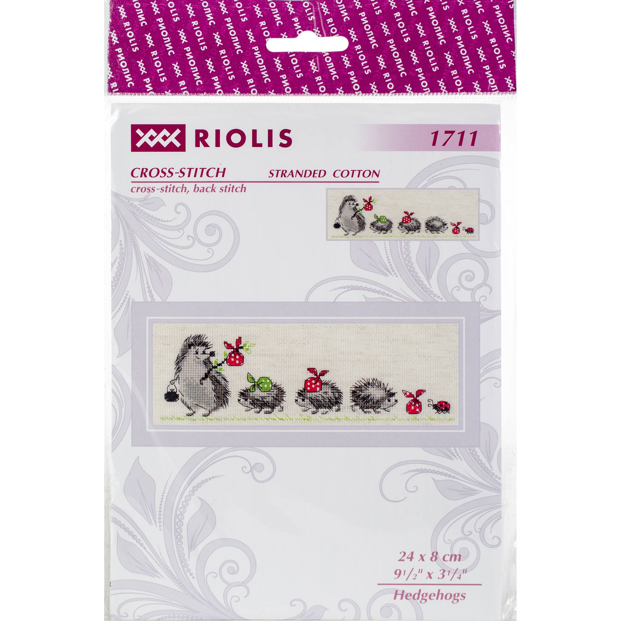 RIOLIS Hedgehogs Cross Stitch Kit